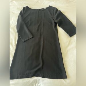 Tilden, XS, black, quarter-length slip dress.